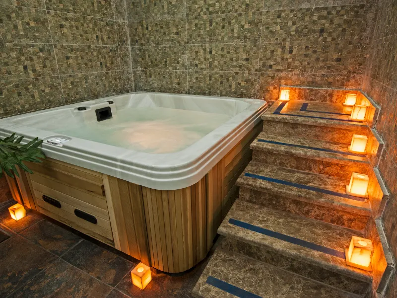 Jacuzzi intérieur élégant