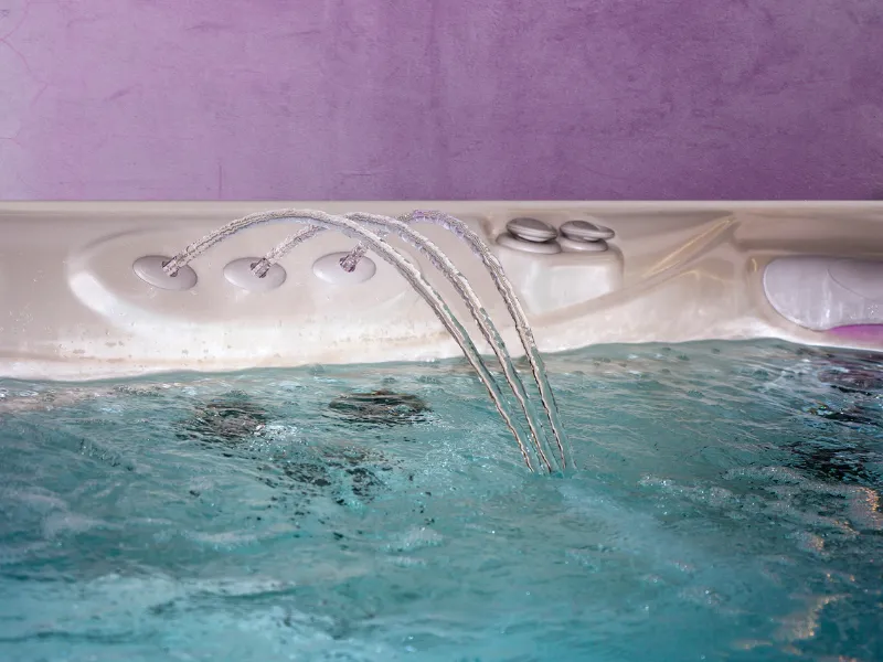 Jacuzzi avec vue sur le jardin